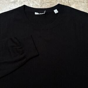 Vince Sweater Mens 2XL Black Wool Cashmere Crew Long Sleeve Buttery Soft Luxury